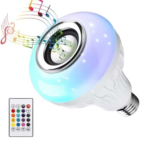 AL-SPKR Led Ampul Bluetooth Hoparlörlü 500 Lümen